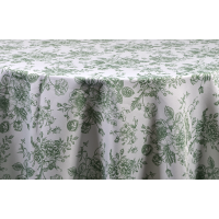 Tablecloth Toile Green 120" Round